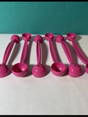 Tupperware Pink Melon Baller Scoop Set of 6 NEW Kitchen Gadgets